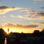 last rays across powerlines